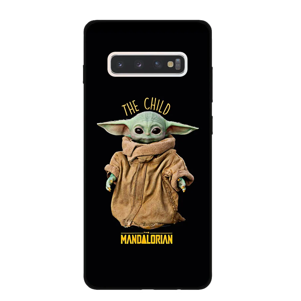 Black-T9017 Милая задняя крышка для samsung Galaxy S7 Edge S8 S9 S10 S11 Plus Lite S11E S10E Note 10 Pro, черные силиконовые чехлы для телефонов - Цвет: Black-T9017