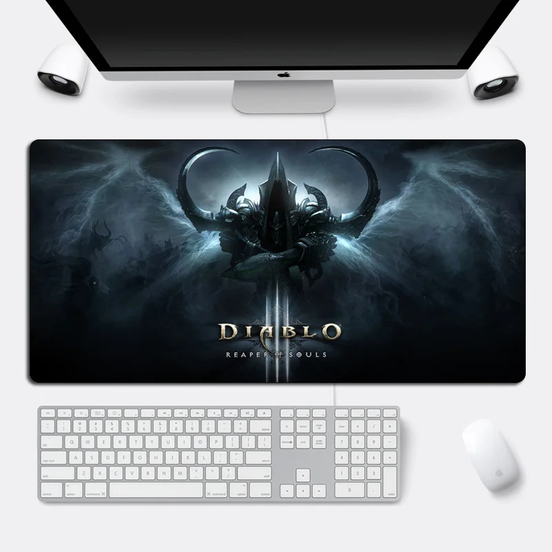 DIABLO Ⅲ для долговечной игры Коврик для мыши Otaku большой коврик для мыши геймер большой 60x30 см Модный замок края моющийся компьютерный коврик