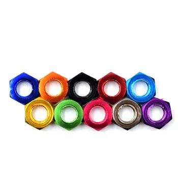 

20PCS M3 M4 M5 M6 Colored Aluminum Alloy Nuts Hex Hexagon Nut For Screw Bolt