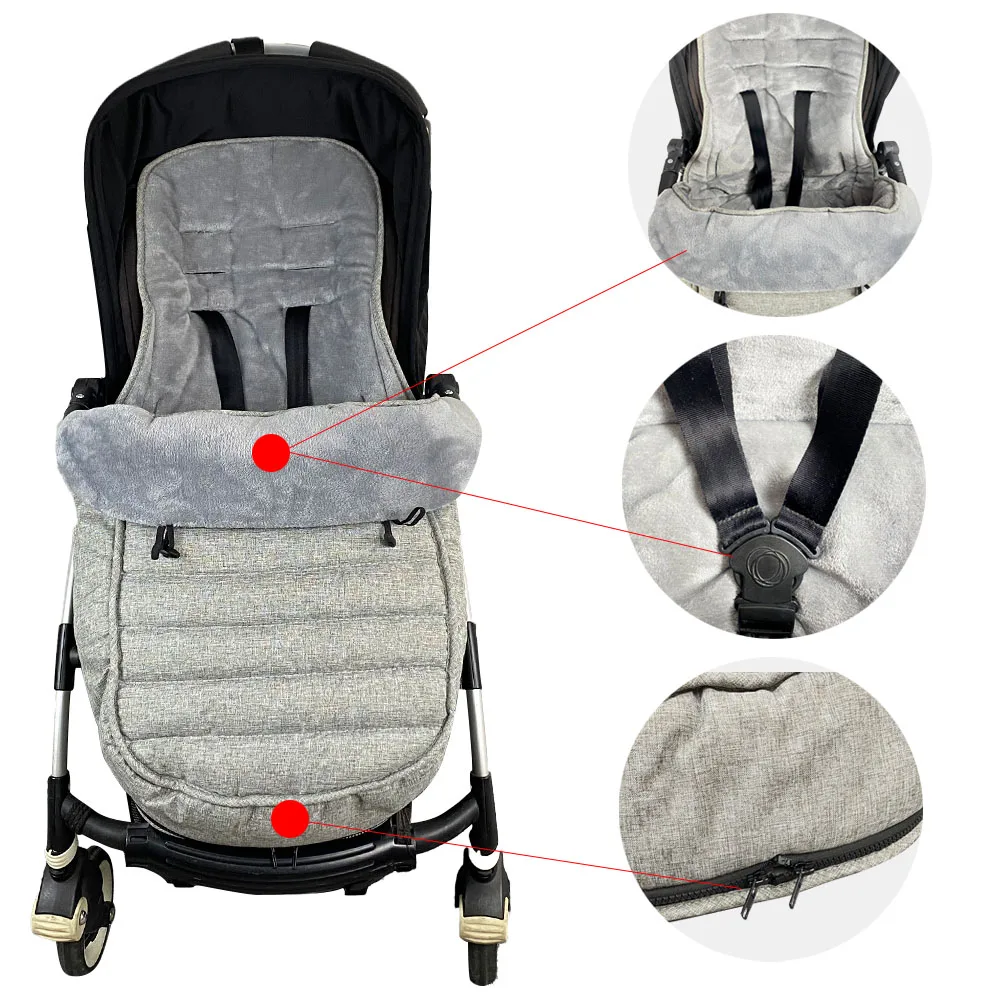 Baby Stroller Warm Footmuff Windproof Sleepsack For Bugaboo Bee5 Bee3 Baby Stroller Accessories Winter Sleeping Bag