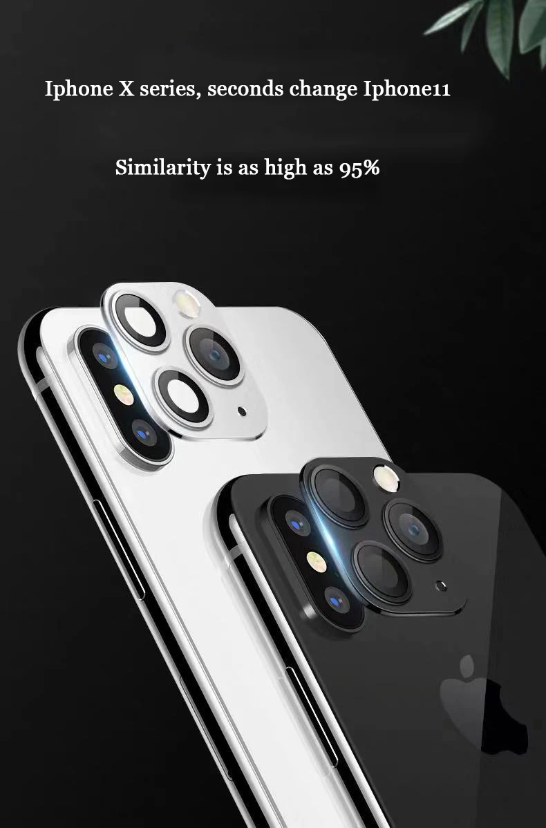 Подходит для iPhone Apple 10 X XS MAX Seconds изменить для iPhone 11 PRO MAX наклейка на рассеиватель Модифицированная крышка камеры чехол из титанового сплава