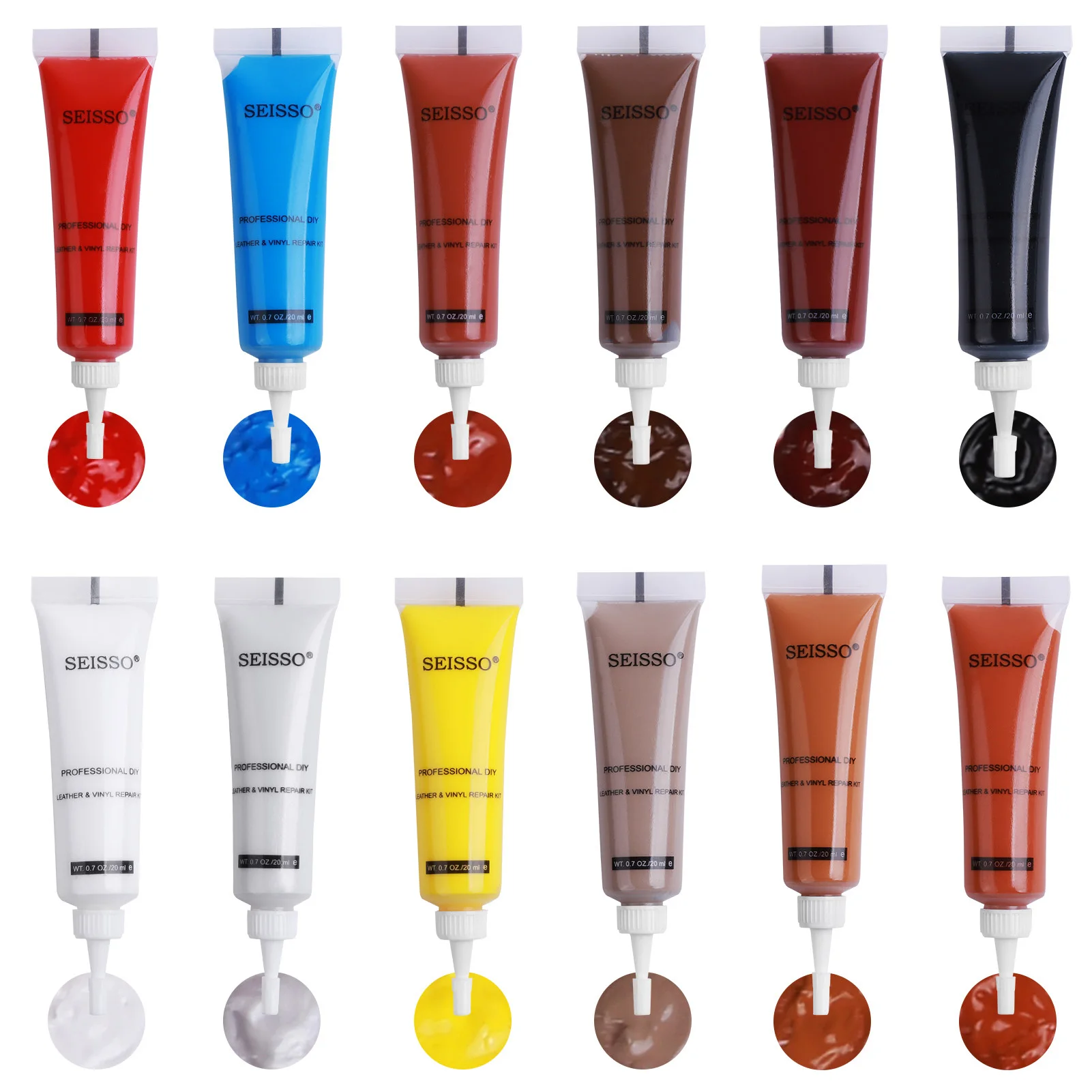 20ml Leather Repair Gel Leather Repair Color Scratches Cracks Filler Kit for Furniture, Sofa, Wallet, Car Seat Cushion