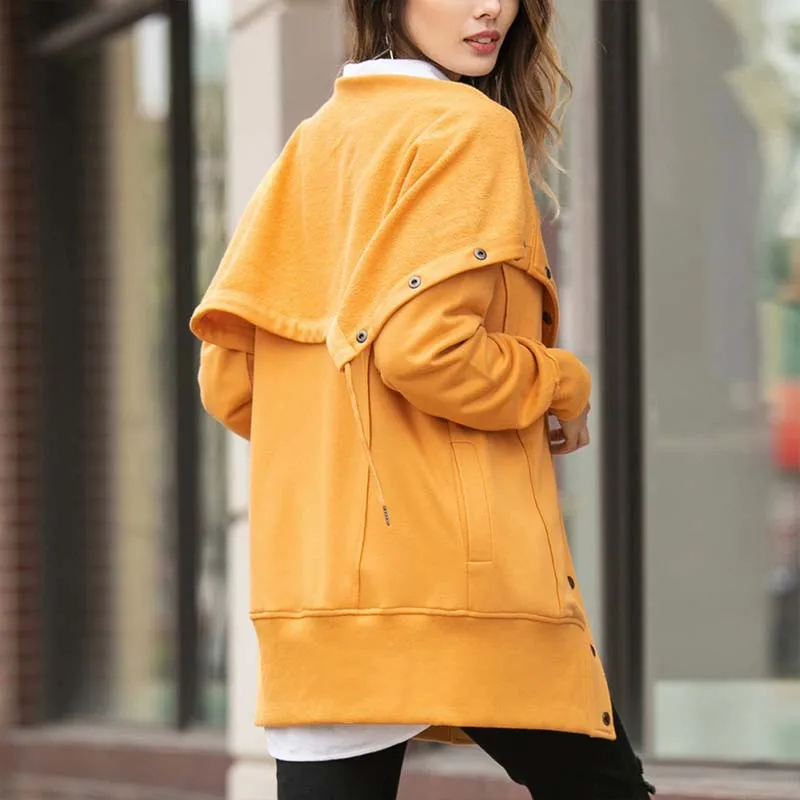 astounding Warm Winter Fleece Hooded Coat Women Overcoat Long Jacket Black Outwear outwear Female Hoodies swea