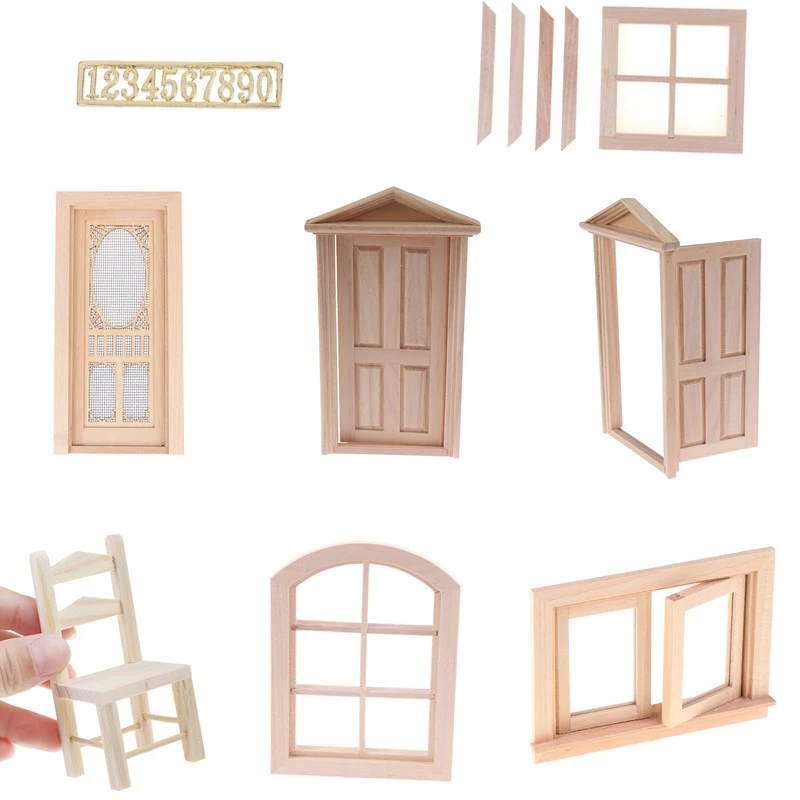 New 1:12 Doll House door Furniture Simulation Miniatures DIY 