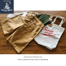 SAUCE ORIGIN 715-VT2 винтажные шорты, повседневные мужские шорты, мужские шорты ручной работы, хлопковые холщовые шорты