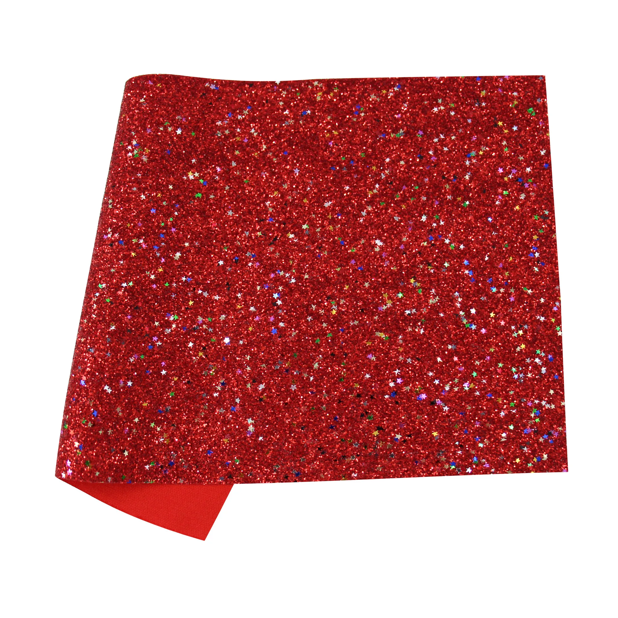 Q&N 11pcs 22*30cm Sparkly Glitter Fabric Blingbling star For Home Textile Shoe Sewing Patches DIY Hair Bow Accessories A2