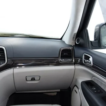 

2Pcs Air Vent Outlet trim Side Cover For Jeep Grand Cherokee 2011+ Decal