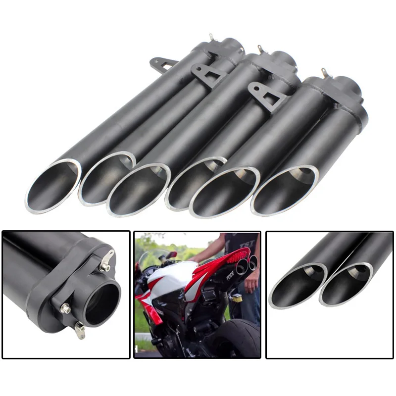 Универсальный 51 мм Akrapovic Мотоцикл выхлопная труба с двойным отверстием глушитель для TOCE GP1 ER6N 400NK ZX6R R6 Z900 Z1000 cbr500r gsxr1000