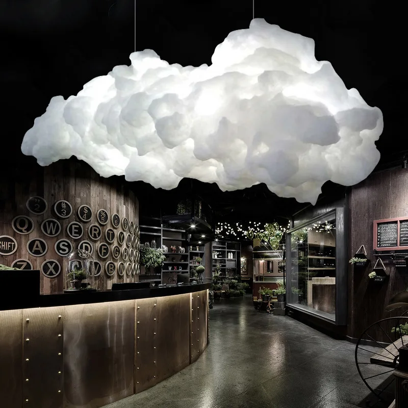 Modern Floating Cloud Led Pendant Chandelier Lighting Living Room Led Pendant Lights Bar Loft Mall Led Hanging Lamp Fixtures afbeelding