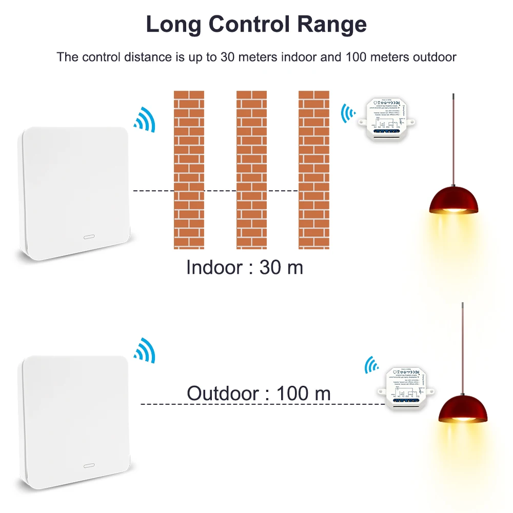 remoto melhoria da casa rf 433 interruptor