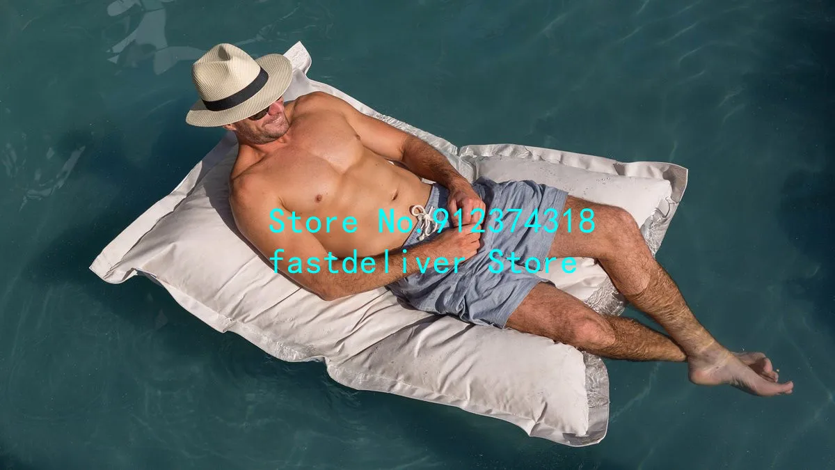 oversized luxury comfortably accommodate two adults float beanbag, pool floating bean bag lounge cushion-outdoor enjoyment