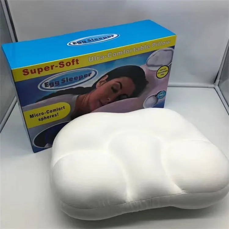 3D Cloud Pillow Egg Pillow Case Neck Pillow White Creative Deep Sleep Pillow Breathable Soft
