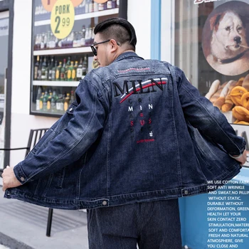 

Fashion men denim jacket coat high quality male denim autumn spring men jackets and coats cool wool denim jacket