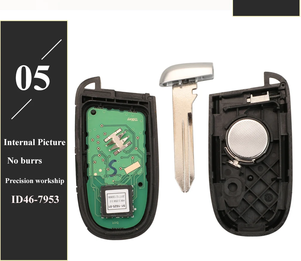 Keyforkess 50 pz 433MHz ID46 Smart Remote Car Key Fob per Dodge Charger Journey Challenge Dart Durango Chrysler 300C M3N-40821302 - Ha91b0ab116574a57bb70bbd4fab4dce07