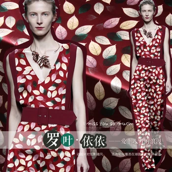 

PRINTED SILK STRETCH SATIN 118cm width 19momme/Pure Silk Fabric For Sewing Dresses