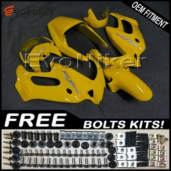 

Custom motorcycle fairing for VFR1000F 1997-2005 ABS plastic motorcycle panels yellow+gifts