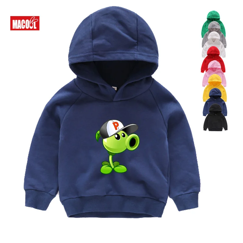 toddler boy hoodie Children Sweatshirts Plants Vs Zombies Funny Kids Cartoon Game Baby little Girl Casual winter Long sleeves