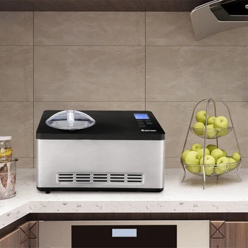 Price COSTWAY 2.1 Quart Ice Cream Maker With LCD Timer Control High Efficiency Compressor Stainless Steel Exterior