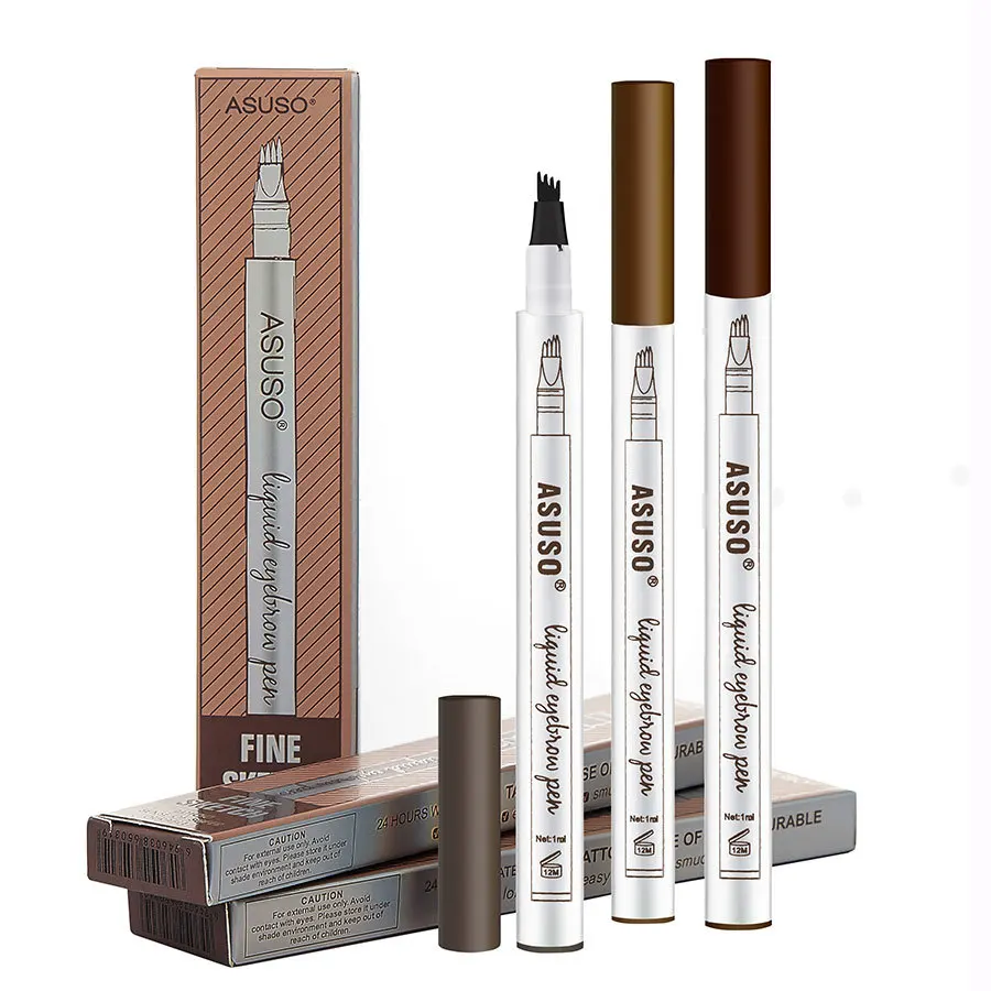 Hot Sale Microblading Eyebrow Tattoo Pen Waterproof Eye Makeup 3 Colors Easy Use Eyebrow Pen Deep 2