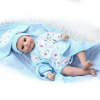 

49cm Reborn Doll Realistic Full Soft Silicone Vinyl Newborn Babies Boy Pacifier R7RB