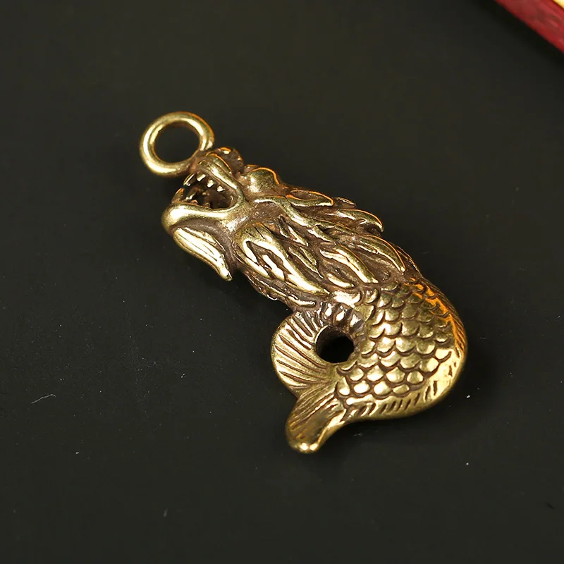dragon fish pendant brass (5)