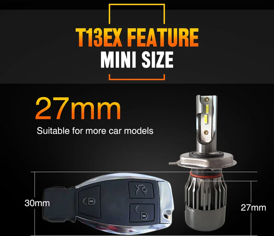 Мини H4 H7 Led автомобилей головной светильник H1 H8 H9 H11 HB4 HB3 9006 9005 чипов CSP 10000LM 50W 6000K 12V автомобильный светильник Автомобильная противотуманная фара