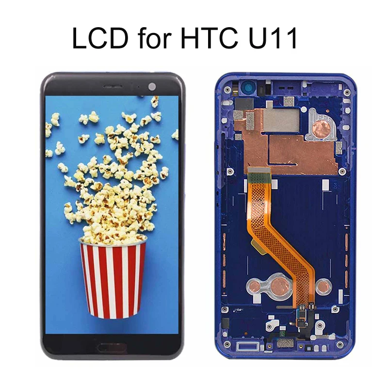 

Original LCD Display 5.5" For HTC U11 U-3w U-1w U-3u Touch Screen Digitizer Assembly with Frame Replacement Parts 2560*1440