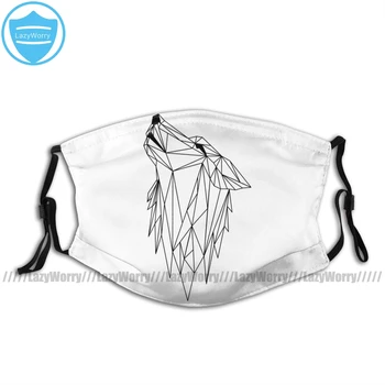 

Realistic Wolf Mouth Face Mask Polygonal Wolf Facial Mask Nice Adult with Filters Kawai Mask