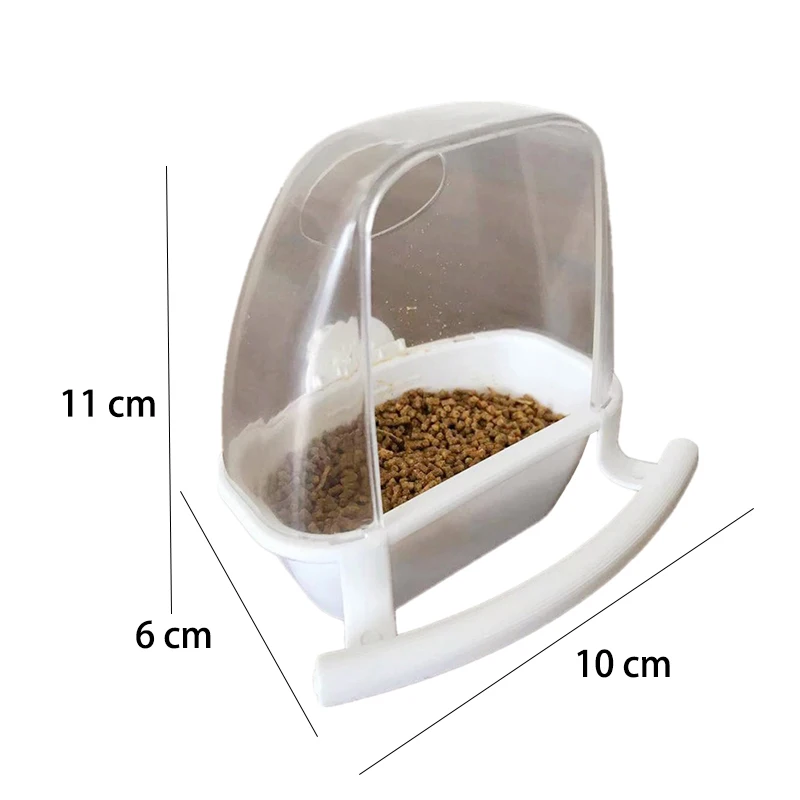 Parrot Feeder Bird Feeder Parrot Feeding Bowl Bird Cage Feeder Parrot Birds Water Hanging Bowl Parakeet Feeder Box Pet Cage Plastic Food Container Bird Supplies 1 Pcs