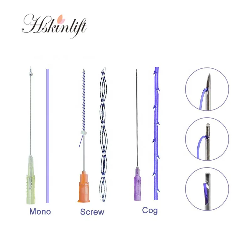 Лифтинг ПДО нить для щек шеи лба кожи подтягивание морщин кожух 4D 6D зазубрина