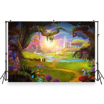 

HUAYI Photo Background Newborns Birthday Photography Backdrops Cartoon Fairy Tale Custom Studio Photobooth Backdrop XT-7271