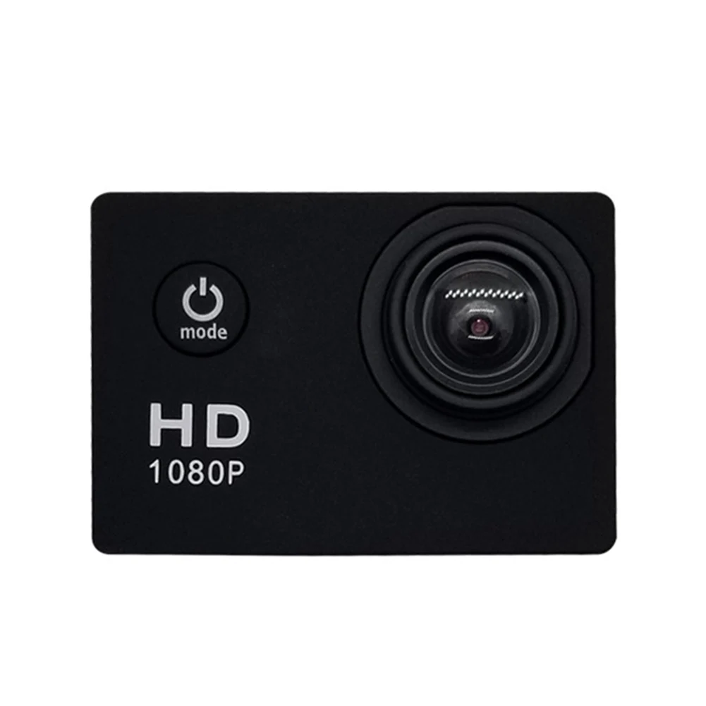 Экшн-камера водонепроницаемая Спортивная камера Широкоугольный объектив DV видеокамера перезаряжаемая GV99 - Цвет: Черный