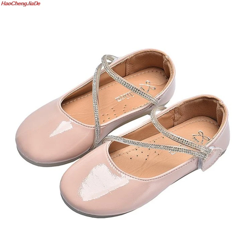 

New Spring Fashion children Flats Sequin Casual Leather Shoes Sweet Girls Princess Shoes School Show Shoes For Party School