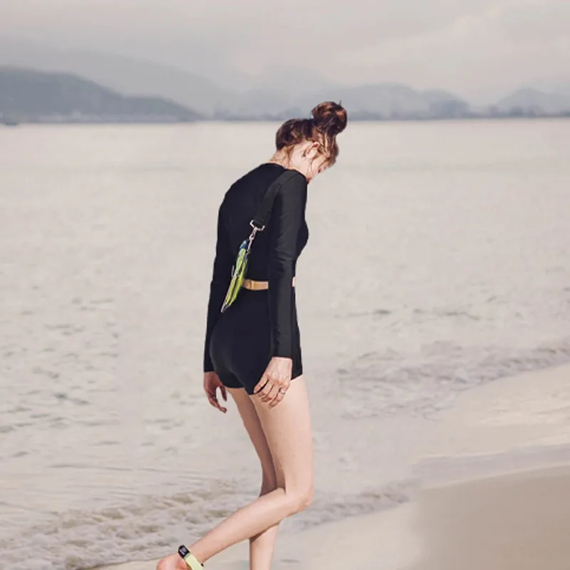 Women Sport Beach Wear Two Pieces Bathing Suit High Waisted Long Sleeves Sumemr Surfing Suit Padded Rashguards women sport swimsuits