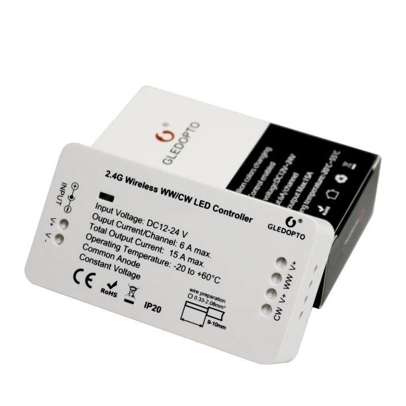 CCT Умный голосовой контроллер zigbee совместим с echo plus smartthings RGB+ CCT color DC12-24V - Цвет: CCT