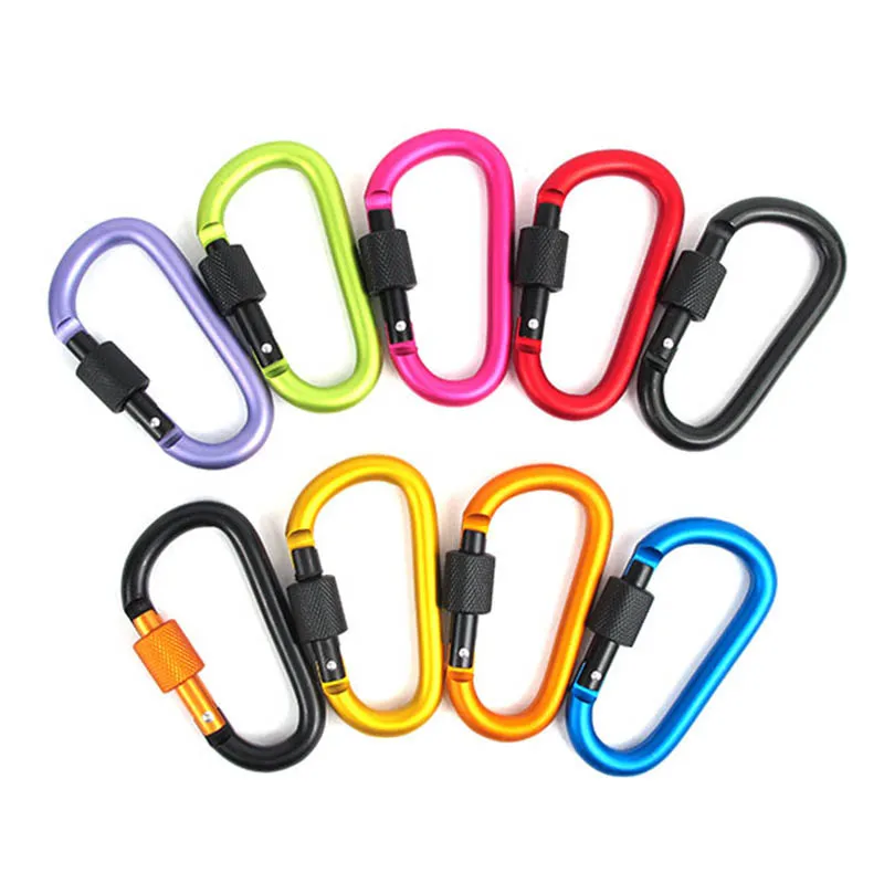 

Carabiners Climbing D Shape Thicker High Quality Alloy Aluminum Mountaineering Lock Quickdraws Backpack Buckle Outdoor Carabiner