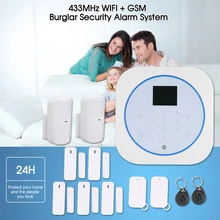 Wifi GSM сигнализация, домофон, дистанционное управление, Автонабор, TFT 433 МГц, детекторы, 3 проводные зоны обороны, 100, беспроводная защита