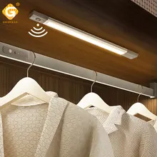 Датчик движения DC под шкаф светильник PIR переключатель беспроводной шкаф магнит полоса светильник s Кухня 40 см одежда ночник