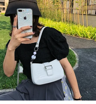 

Women Under Arm Shoulder Bags Female PU Leather Handbag Ins Luxury Designer Women Hand Bag Small Tote Bags Lady Travel Purse Bag