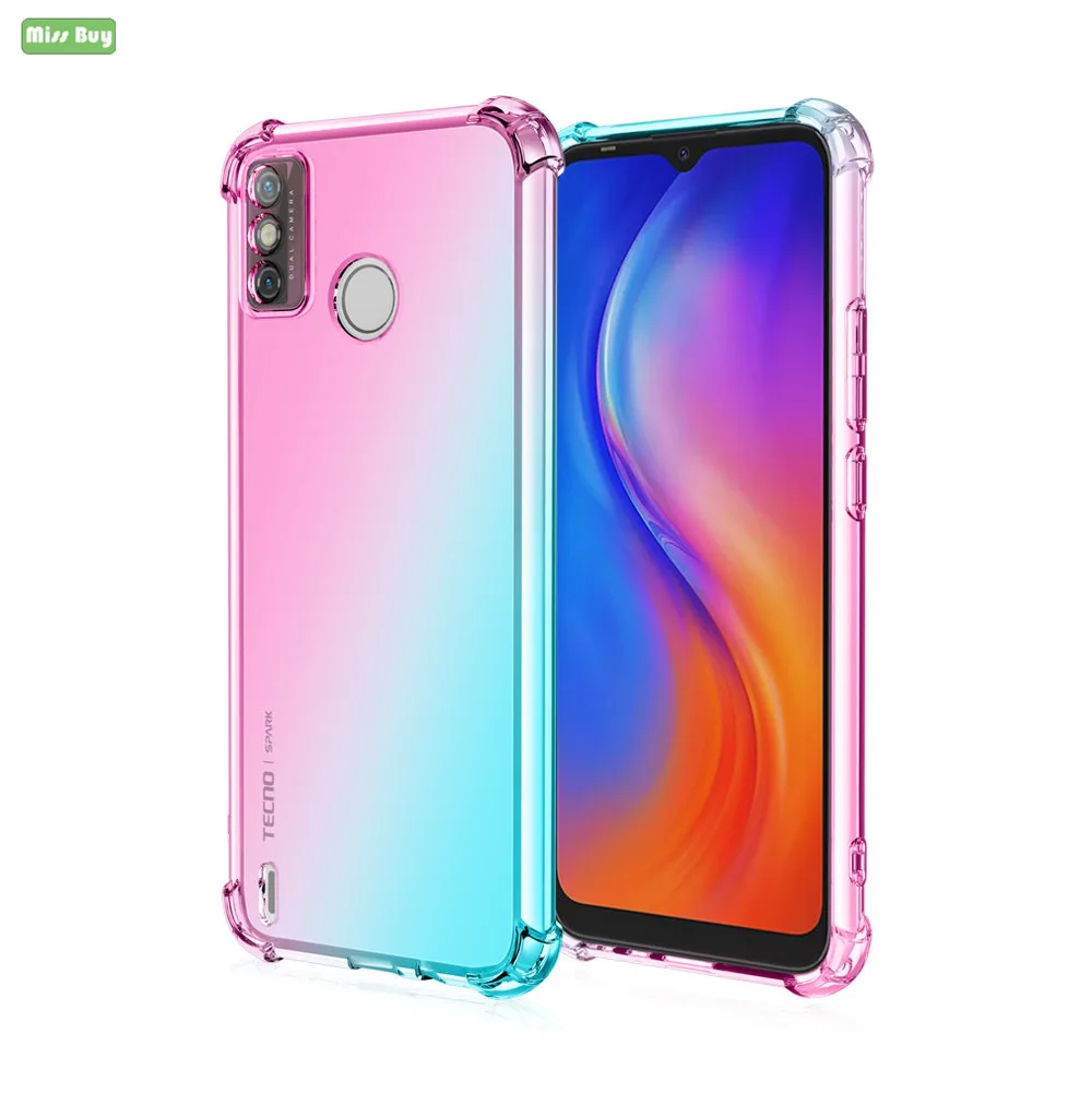 Противоударный мягкий чехол для телефона Tecno Spark Go 4 Lite 7 6 Air Pro Pova 2 7P | Мобильные