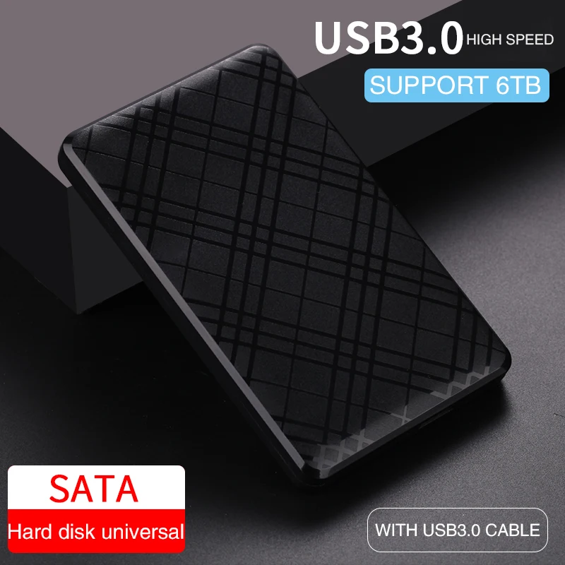 T43 외장 USB 3.0 하드 드라이브 인클로저 2.5인치 SATA II/III 최대 6TB 지원 고속 모바일 HDD 케이스 (케이블 포함)