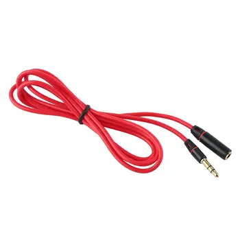 

3.5mm Red Male To Female M/F Plug Jack Stereo Audio Headphone Extension Cable Cord