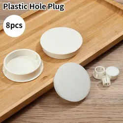 8Pcs Round Plastic Hole Plug Pipe Plug Cover Blanking End Caps Furniture Feet Caps Protector Floor Protection Accessories