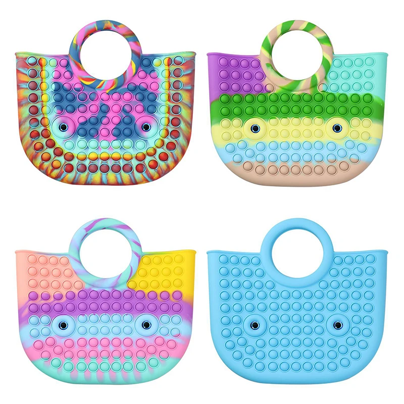 

Hot New Handbag Finger Bubble Squeeze Toys Sensory Squishes Fidget Stress Relief Autism Squeeze Toys for Children Free Shipping