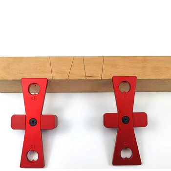 

2Pcs Aluminum Alloy Practical Ruler Dovetail Carpenter Line Planner Scribing Gauge Templates Crossed Woodworking Drawing Tools