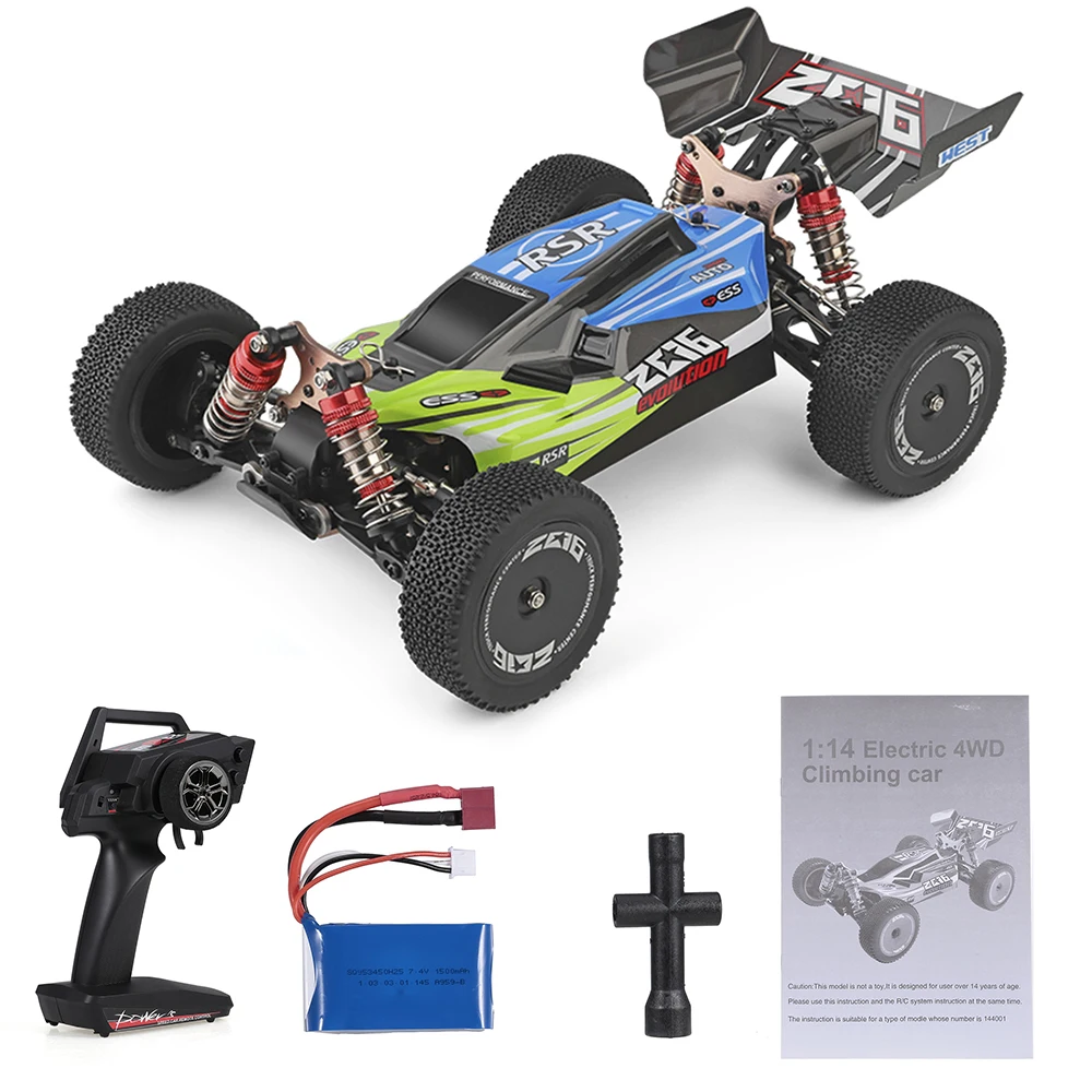 Wltoys XKS 144001 Радиоуправляемый автомобиль 60 км/ч высокая скорость 1/14 2 4 ГГц Багги 4WD