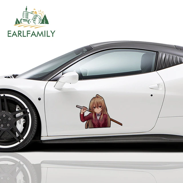 EARLFAMILY 43cm x 34.7cm for Toradora Car Stickers Vinyl Material Decal  Waterproof Sunscreen Occlusion Scratch Decoration - AliExpress