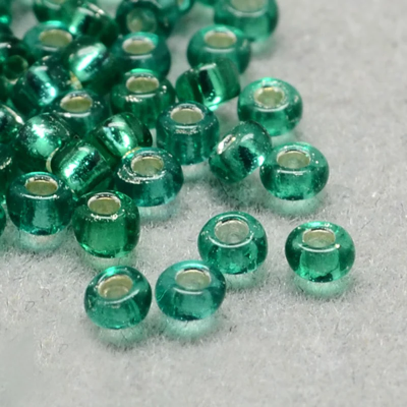 MediumSeaGreen Серебряное прозрачное стеклянное семечко маленькая Ювелирная СВОБОДНАЯ цепь для браслета круглая для изготовления ювелирных изделий 2x1,5 мм, отверстие: 0,3 мм 11/0 F65 - Цвет: MediumSeaGreen