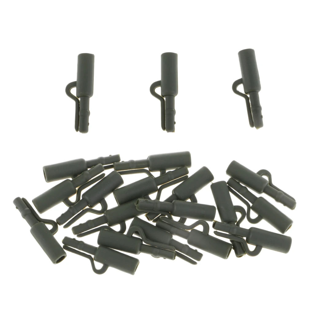 20pcs Heavy Duty Safety Lead Clip Set Quick Change Clip Tube Carp Fishing Tackle 25mm