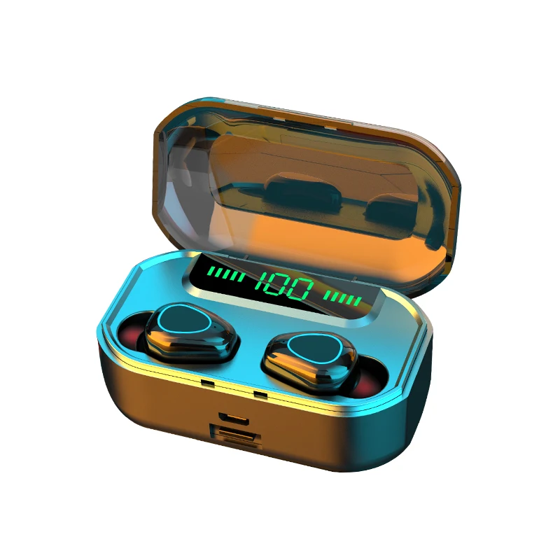 3500mAh Bluetooth Wireless Headphones with Mic Sports Waterproof TWS Bluetooth Earphones Touch Control Wireless charging